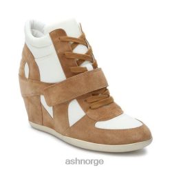 ASH kvinner bowie bis wedge joggesko RD4VB22 joggesko gyldenbrun/off-white