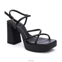 ASH kvinner Wanda bis strappy plattformkjole sandal RD4VB46 sandaler svart